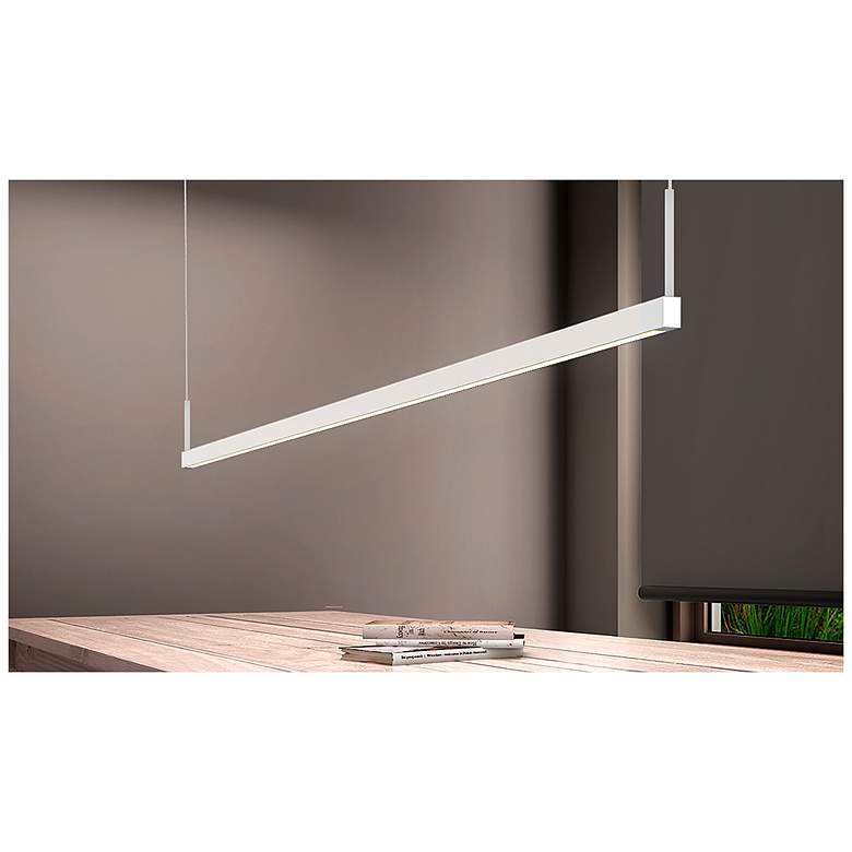 One Side Led Thin-Line One-Sided LED Pendant 8' Satin White 3000K 240