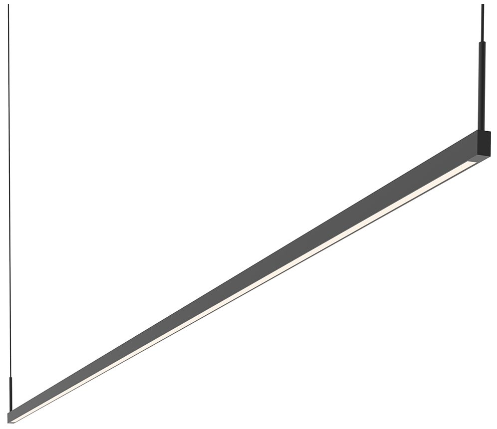 Thin-Line Two-Sided LED Pendant 8' Satin Black 3000K 240" Cable