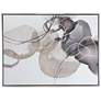 Think of You I 47.2" x 35.4" Grey &#38; Silver Watercolor Oil Pai