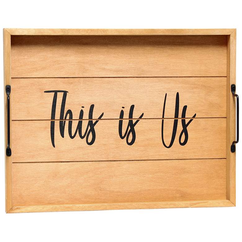 Image 6 This Is US" Decorative Wood Serving Tray more views