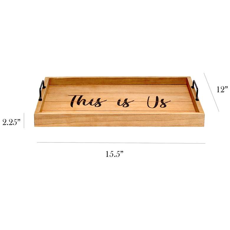 Image 7 This Is US inch Decorative Wood Serving Tray more views