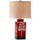 Thomas Branch Details Red Table Lamp