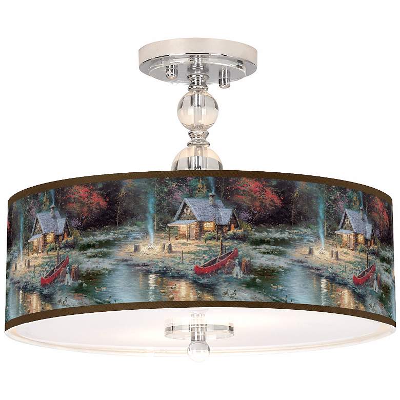 Image 1 Thomas Kinkade The End Of A Perfect Day II Ceiling Light