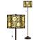 Thomas Paul Blossom Gold Metallic Bronze Club Floor Lamp