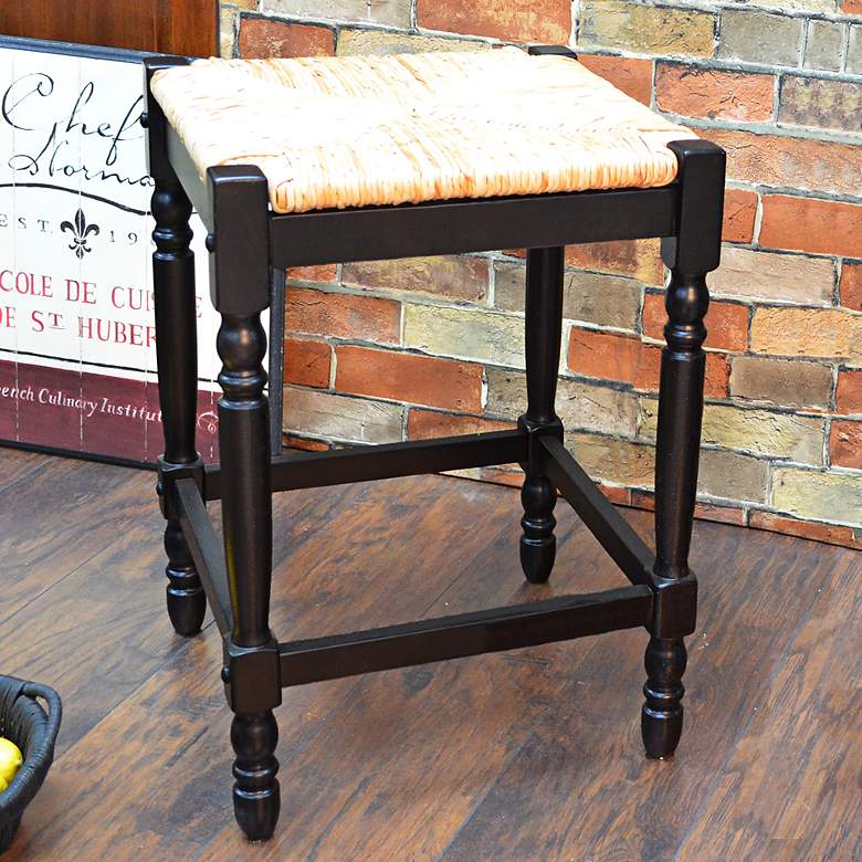 Thomasville 23 3/4&quot; Antique Black Counter Stool more views