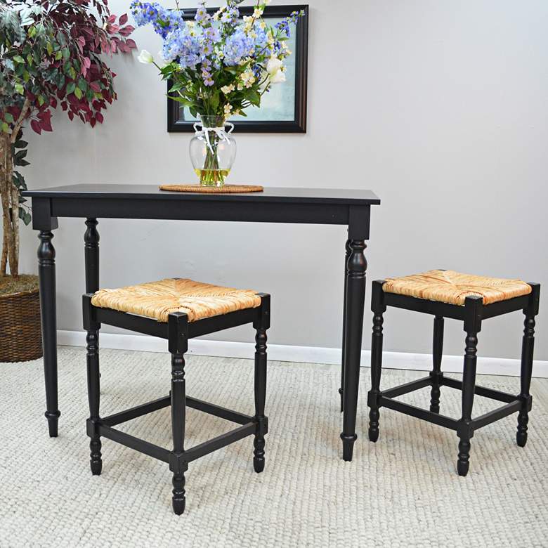 Thomasville 23 3/4&quot; Antique Black Counter Stool more views