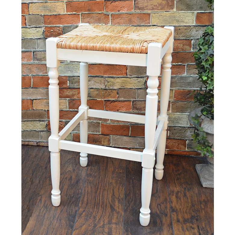 Image 3 Thomasville 29 1/4 inch Antique White Barstool more views