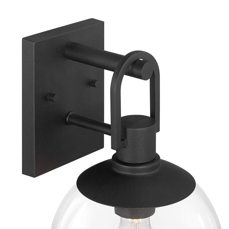 Image 3 Thompson 12 1/4" High Black Outdoor Wall Light Set of 2 more views