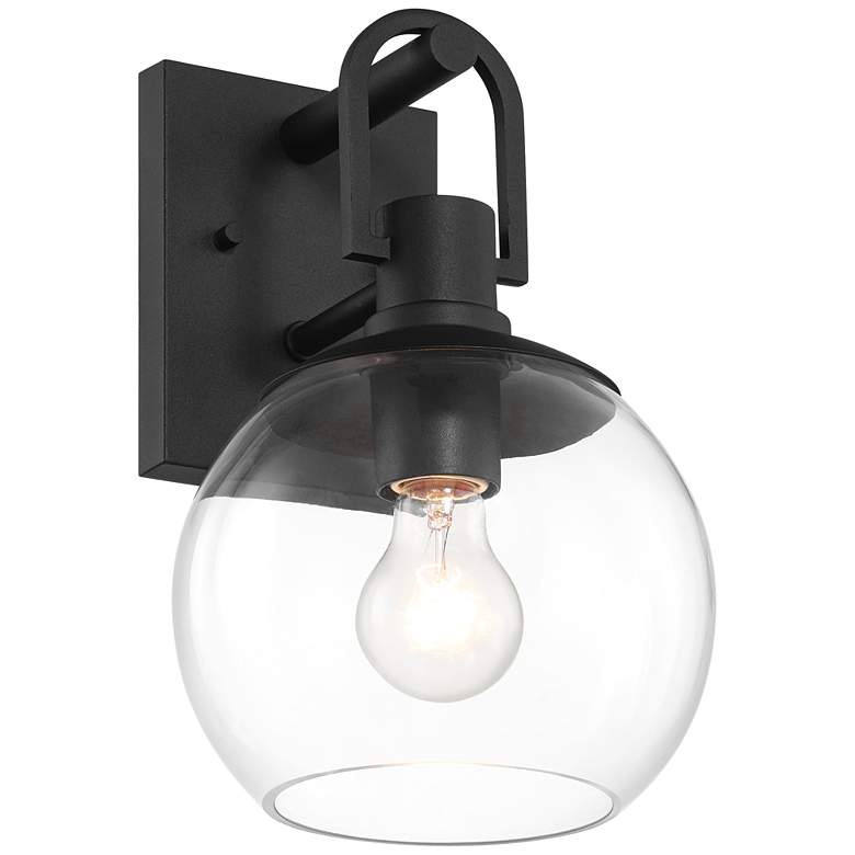 Image 6 Thompson 12 1/4" High Black Outdoor Wall Light more views