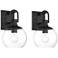 Thompson 12 1/4" High Black Wall Sconce Set of 2