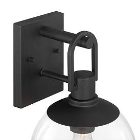 Image3 of Thompson 12 1/4" High Black Wall Sconce Set of 2 more views