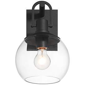 Image5 of Thompson 12 1/4" High Black Wall Sconce Set of 2 more views