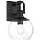 Thompson 12 1/4" High Black Wall Sconce