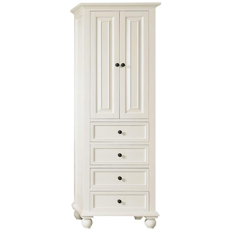 Image 2 Thompson 68 inch High French White 4-Drawer Tall Linen Cabinet