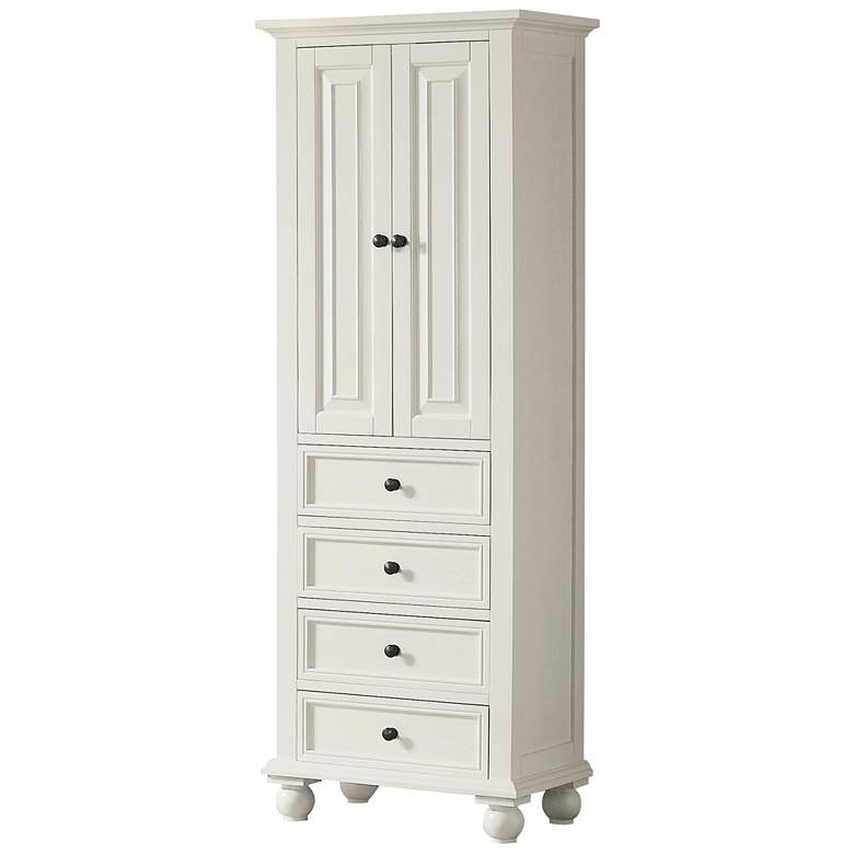 Image 3 Thompson 68 inch High French White 4-Drawer Tall Linen Cabinet more views