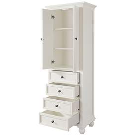 Image4 of Thompson 68" High French White 4-Drawer Tall Linen Cabinet more views