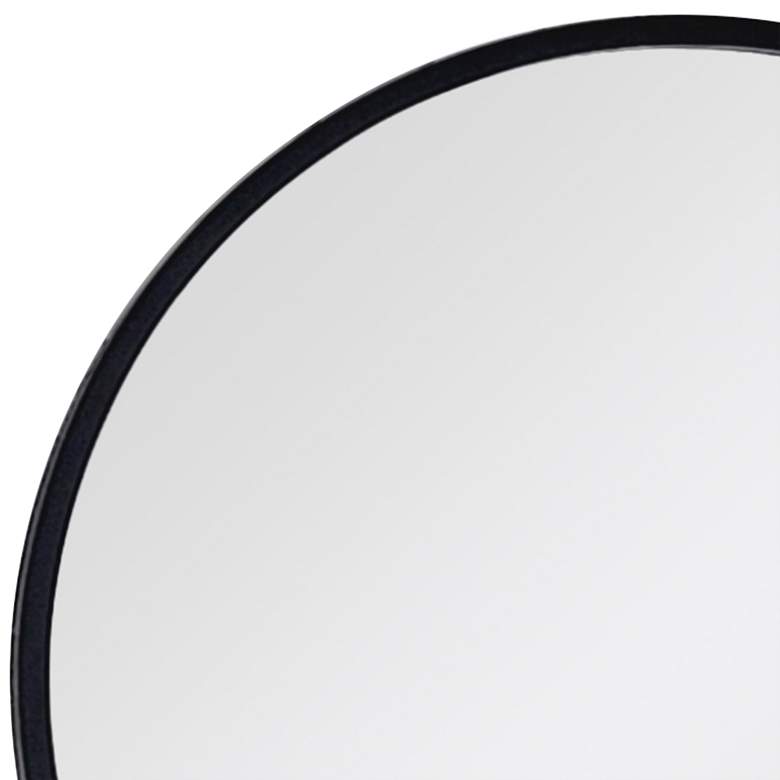 Image 3 Thompson Matte Black 23 1/2 inch Round Framed Wall Mirror  more views