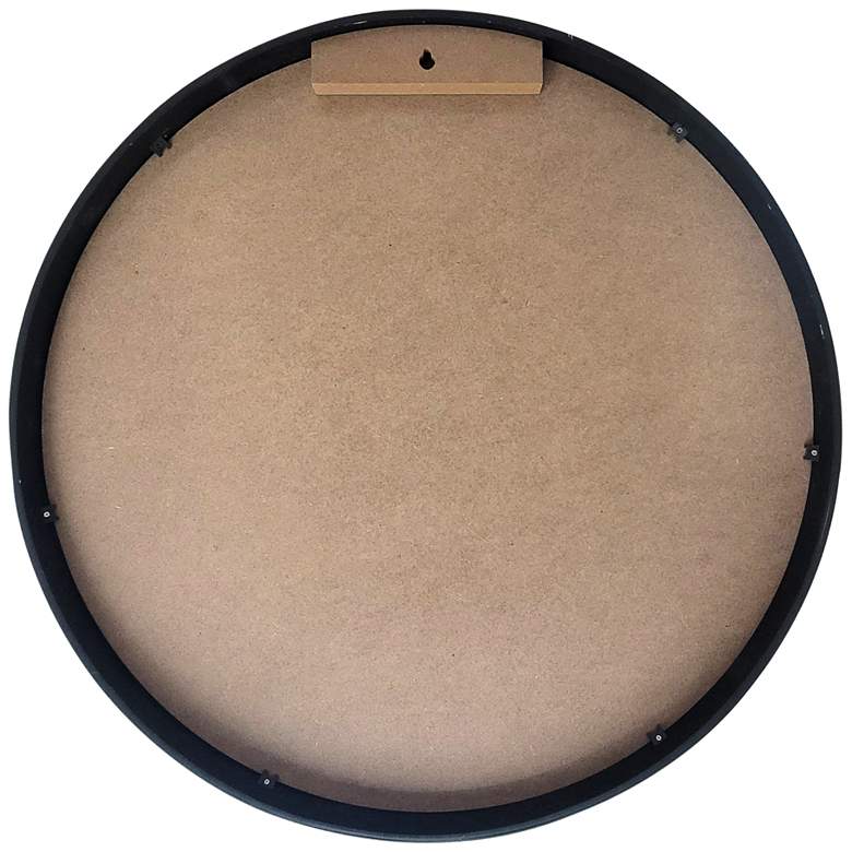 Image 6 Thompson Matte Black 23 1/2 inch Round Framed Wall Mirror  more views