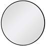 2_Thompson Matte Black 27 3/4" Round Framed Wall Mirror