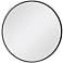 Thompson Matte Black 27 3/4" Round Framed Wall Mirror