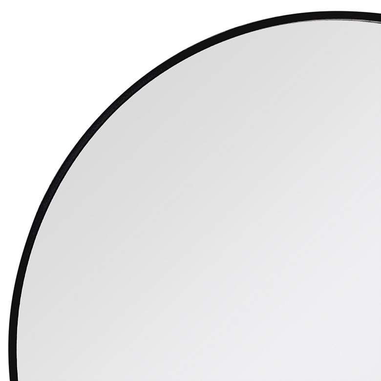 Image 3 Thompson Matte Black 27 3/4" Round Framed Wall Mirror  more views