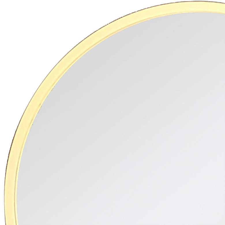 Image 3 Thompson Matte Natural 23 1/2" Round Framed Wall Mirror more views