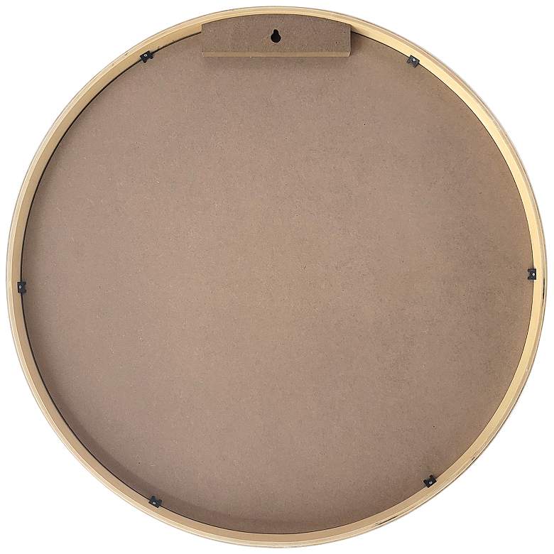 Image 7 Thompson Matte Natural 23 1/2" Round Framed Wall Mirror more views