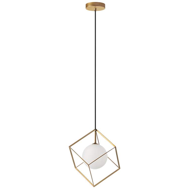 Image 1 Thomson 11" Wide Gold Pendant