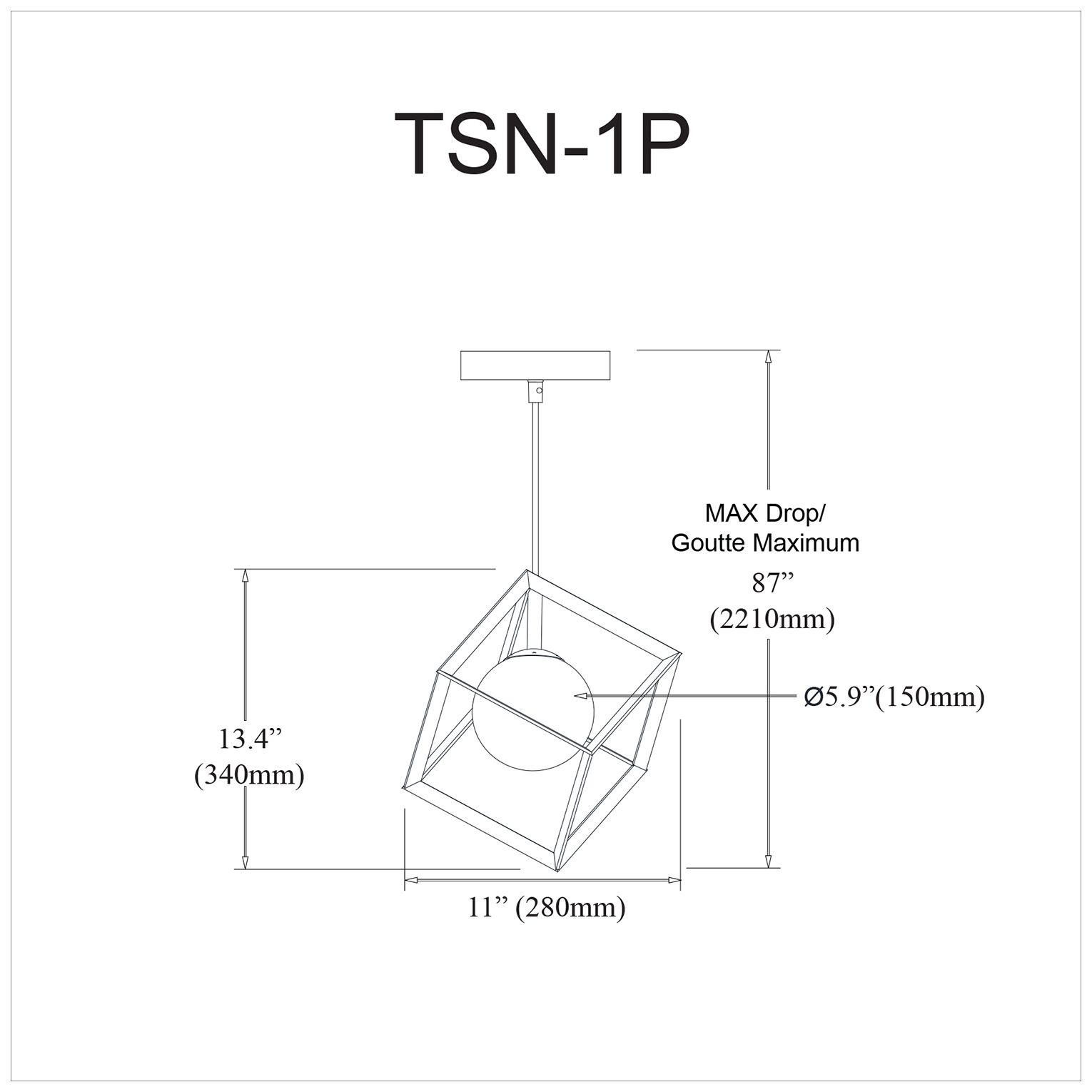 Image 5 Thomson 11" Wide Matte Black Pendant more views