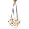 Thomson 21" Wide Gold 6-Light Pendant with White Glass