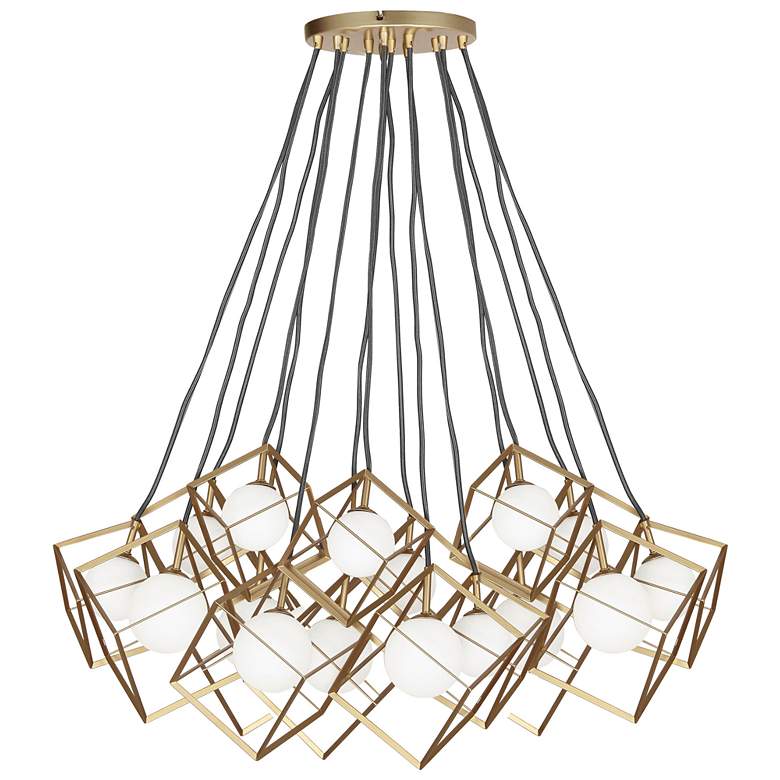 Image 1 Thomson 34.25 inch Wide 16 Light Gold Chandelier