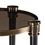 Thora 18 3/4" Wide Brushed Black and Brass Accent Table