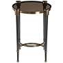 Thora 18 3/4" Wide Brushed Black and Brass Accent Table