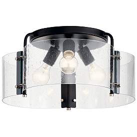 Image1 of Thoreau 18in" 3 Light Semi Flush Black