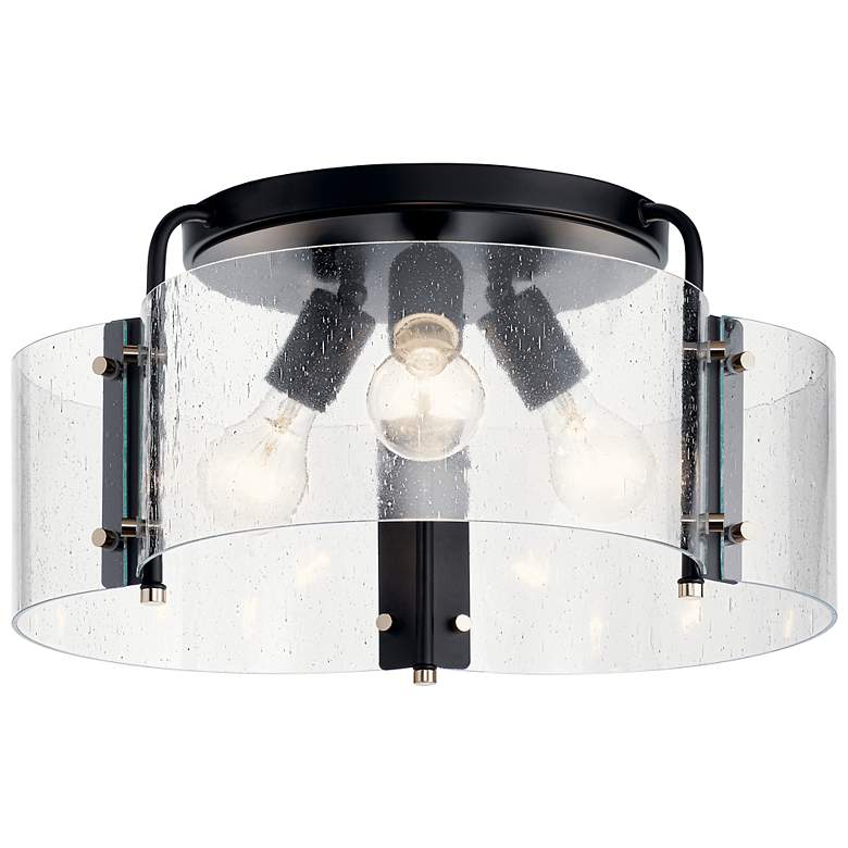 Image 1 Thoreau 18in" 3 Light Semi Flush Black