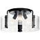 Thoreau 18in" 3 Light Semi Flush Black