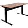 Thorn Black and Teak Large Adjustable Standing Desk