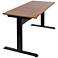 Thorn Black and Teak Small Adjustable Standing Desk