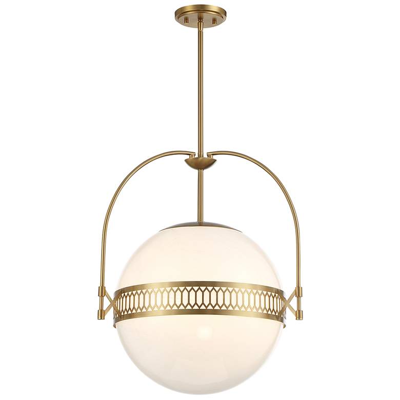 Image 3 Thornhill 3-Light Pendant in Warm Brass more views