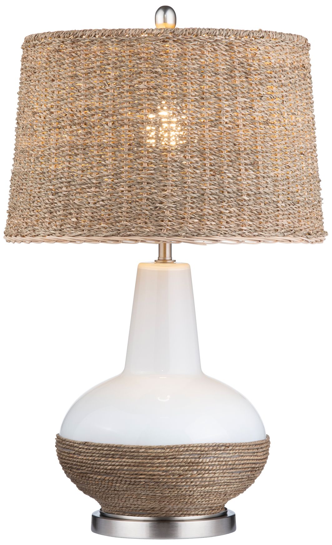 Image 2 Thornwood Ceramic and Rattan Table Lamp more views