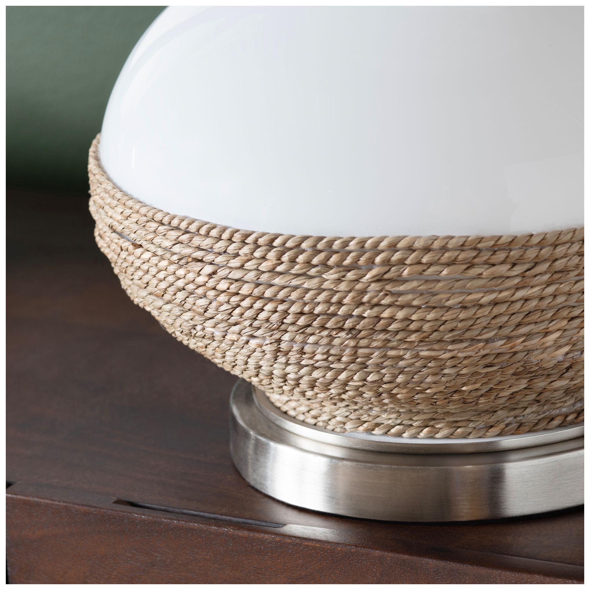 Image 4 Thornwood Ceramic and Rattan Table Lamp more views