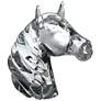 1_Thoroughbred 9 1/2" High Glass Horse Head Animal Sculpture