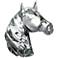 Thoroughbred 9 1/2" High Glass Horse Head Animal Sculpture