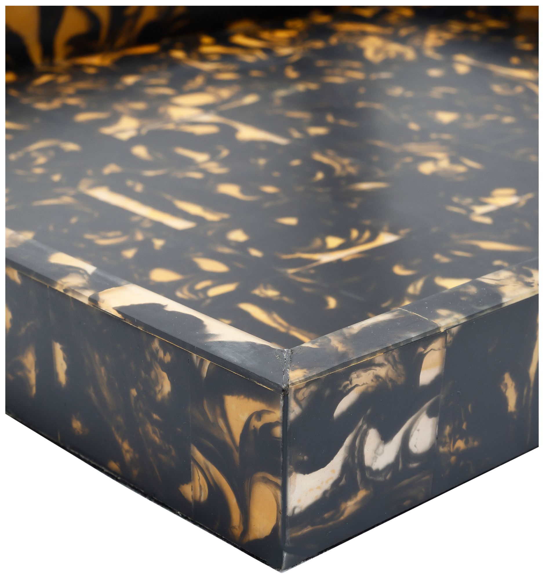 Image 2 Thrace Black, Yellow Rectangular Tray - Set of 2 more views