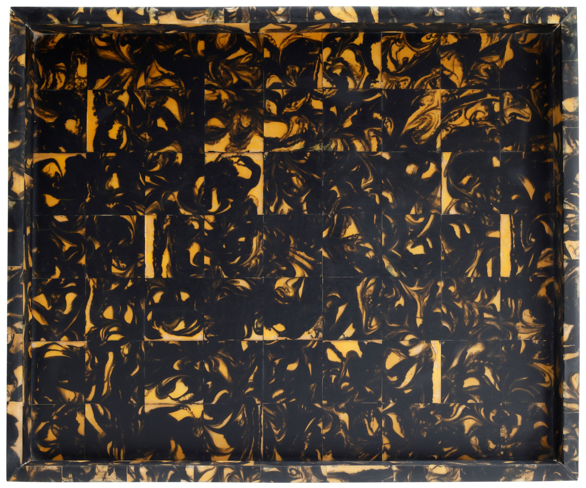 Image 5 Thrace Black, Yellow Rectangular Tray - Set of 2 more views