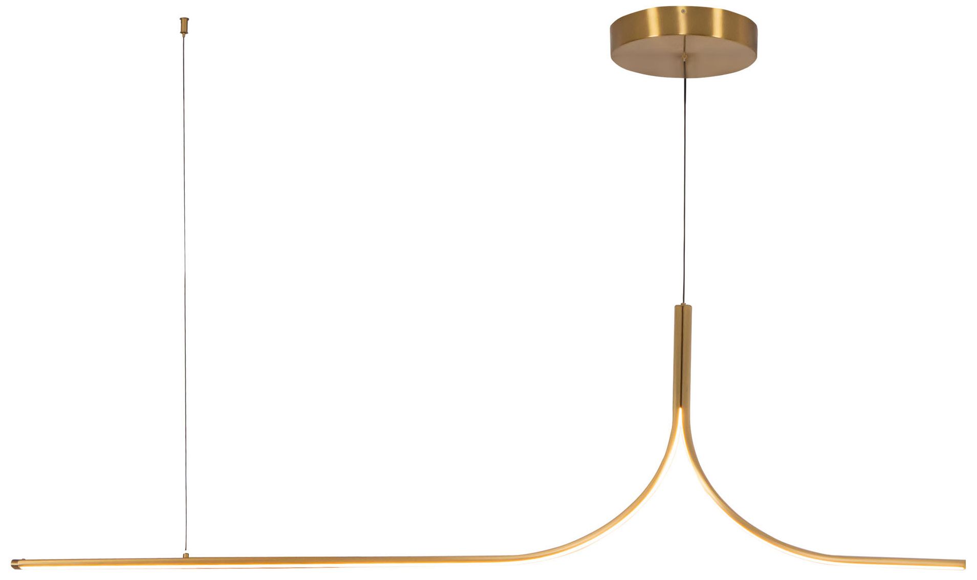 Thread 5-ft Brushed Gold dimmable LED Linear Pendant