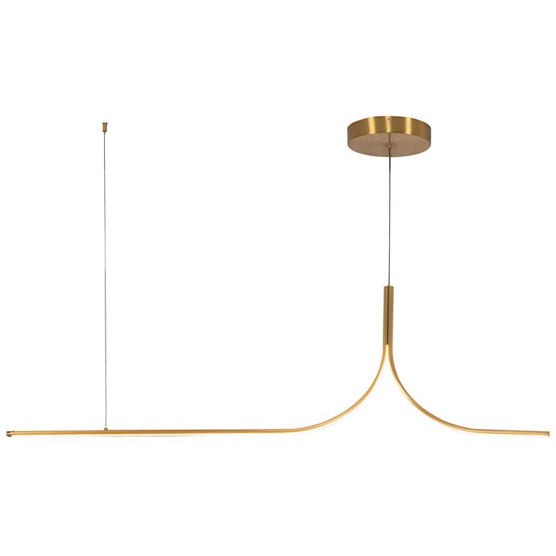 Thread Linear Led Thread 5-ft Brushed Gold dimmable LED Linear Pendant - #7813Y | Lamps Plus