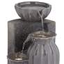 Thumbnail3 of Three Bowls 26 1/2"H Dark Gray Three-Tier Outdoor LED Floor Fountain more views