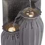 Thumbnail4 of Three Bowls 26 1/2"H Dark Gray Three-Tier Outdoor LED Floor Fountain more views