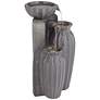 Watch A Video About the Three Bowls Dark Gray Three Tier Outdoor LED Floor Fountain